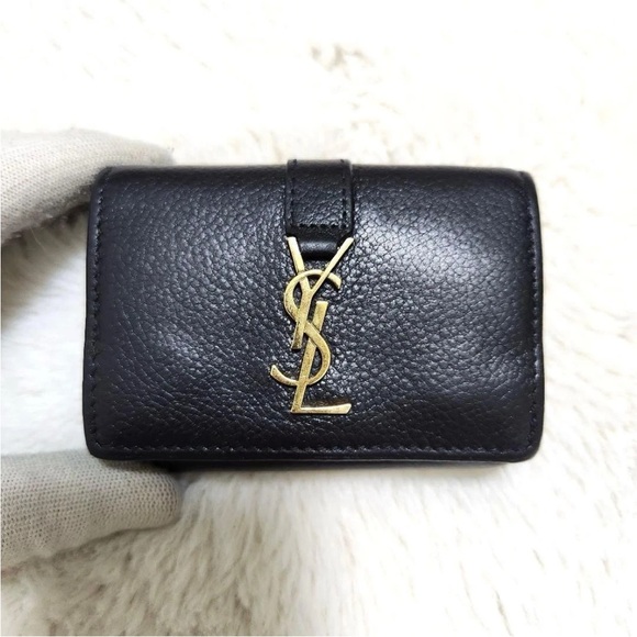 YSL Black Leather Wallet - Picture 2 of 13